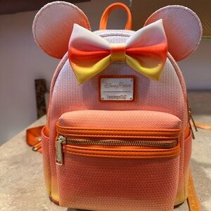 Disney Loungefly Candy Corn Halloween Minnie ears mini backpack 2024